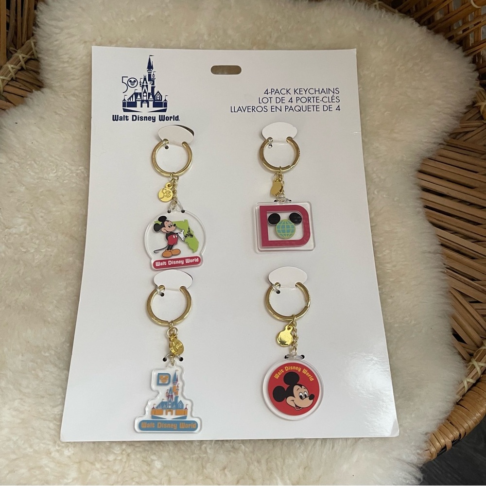 NWT Disney World Keychain Set of Four